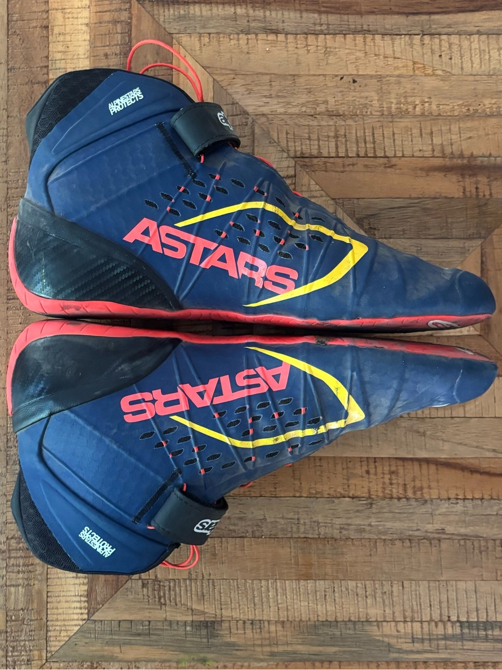 Alpinestars Men’s 9.5 (EUR 42.5) Blue Cart Racing shoes, used in 3 races.